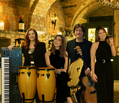 Seehotel Überfahrt am Tegernsee, Quartett mit Sängerinnen Mary und Christina